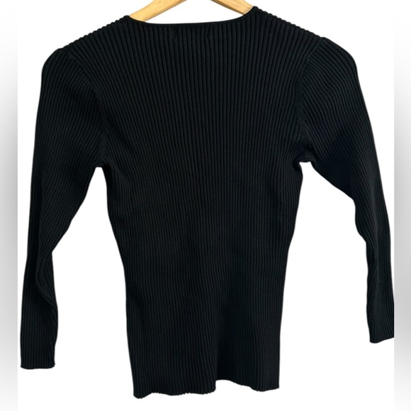 Y2K Womens Retro Spiegel Silk‎ Blend Ribbed Stretchy Henley Top Shirt Rhinestone - Picture 3 of 6